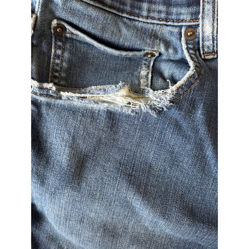 Eddie Bauer Mens Straight Leg Jeans Medium Wash Distressed Denim 32x30 - Picture 5 of 5
